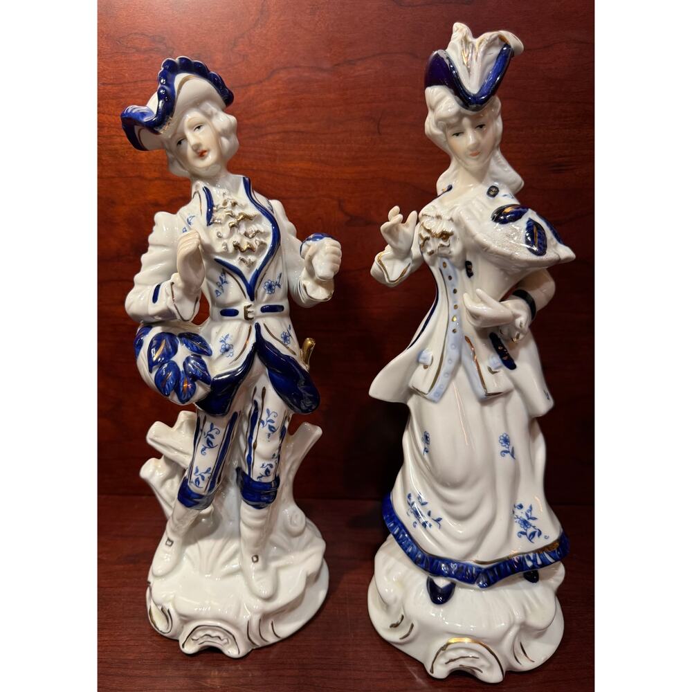 VTG Ltd Edition FEI Fine Porcelain Figurines George & Martha 12.5x4.5 Set#Z-1001
